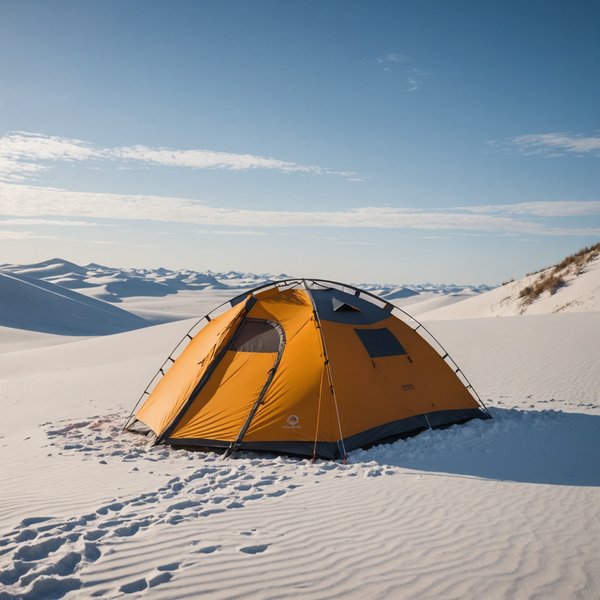 Quels sont les équipements nécessaires pour un camping en région de dunes en hiver?